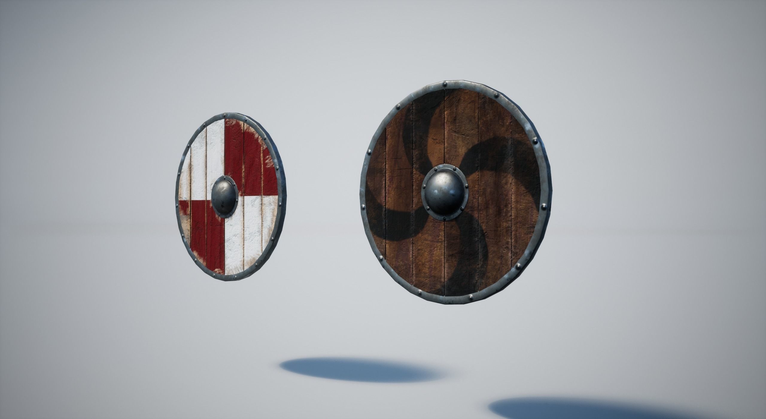 Shields Low-poly 3D model_8