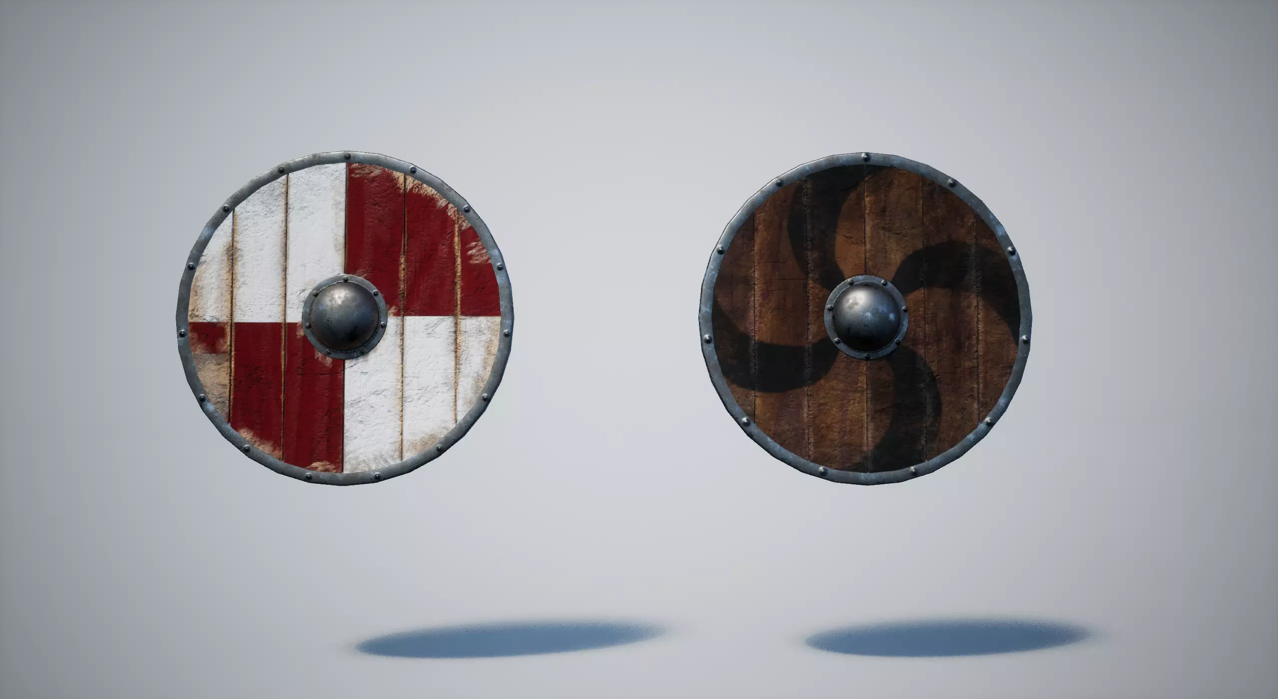 Shields Low-poly 3D model_0