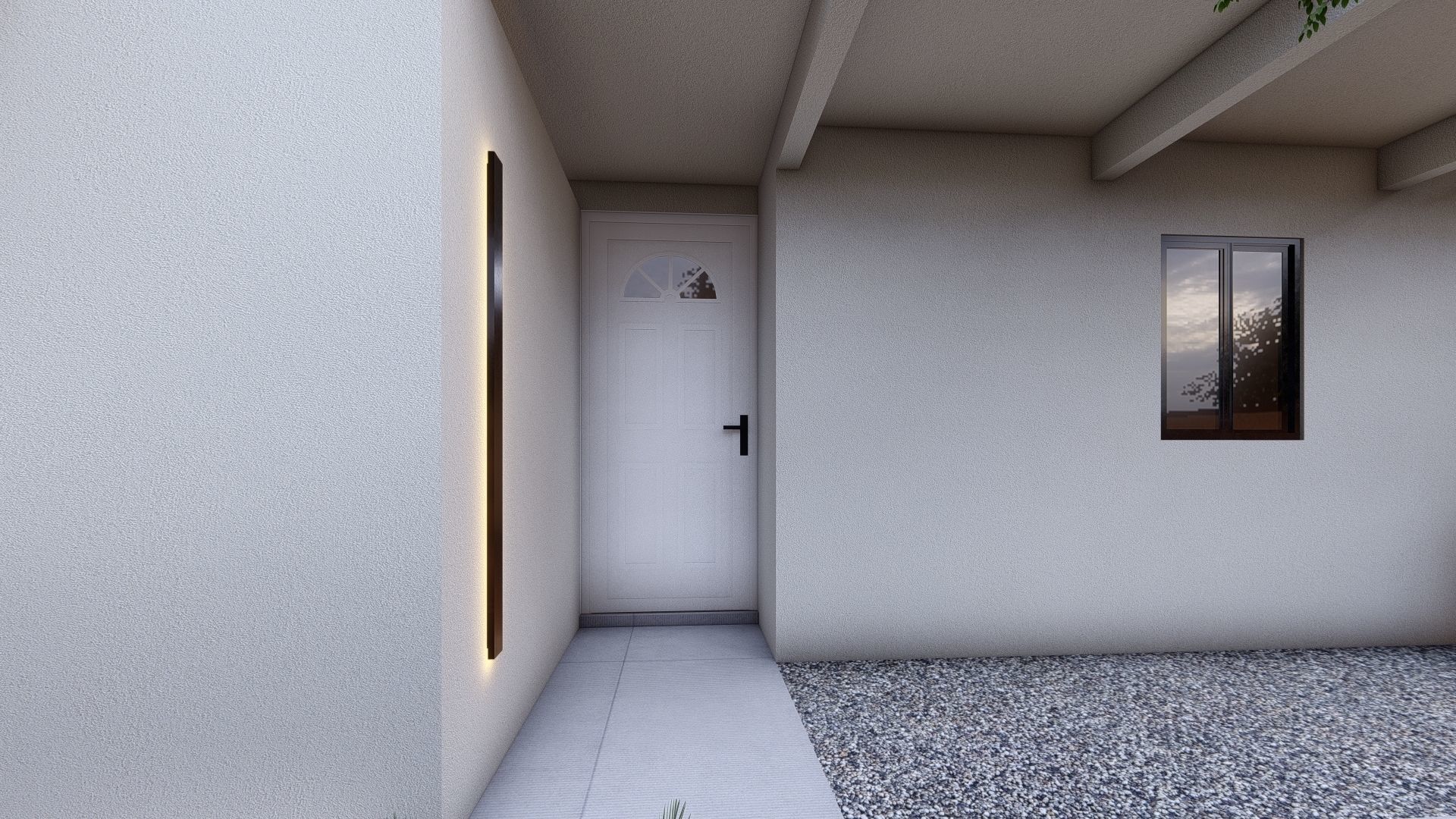 3D Exterior Scene 3D model design garden and landscape 3D model_4