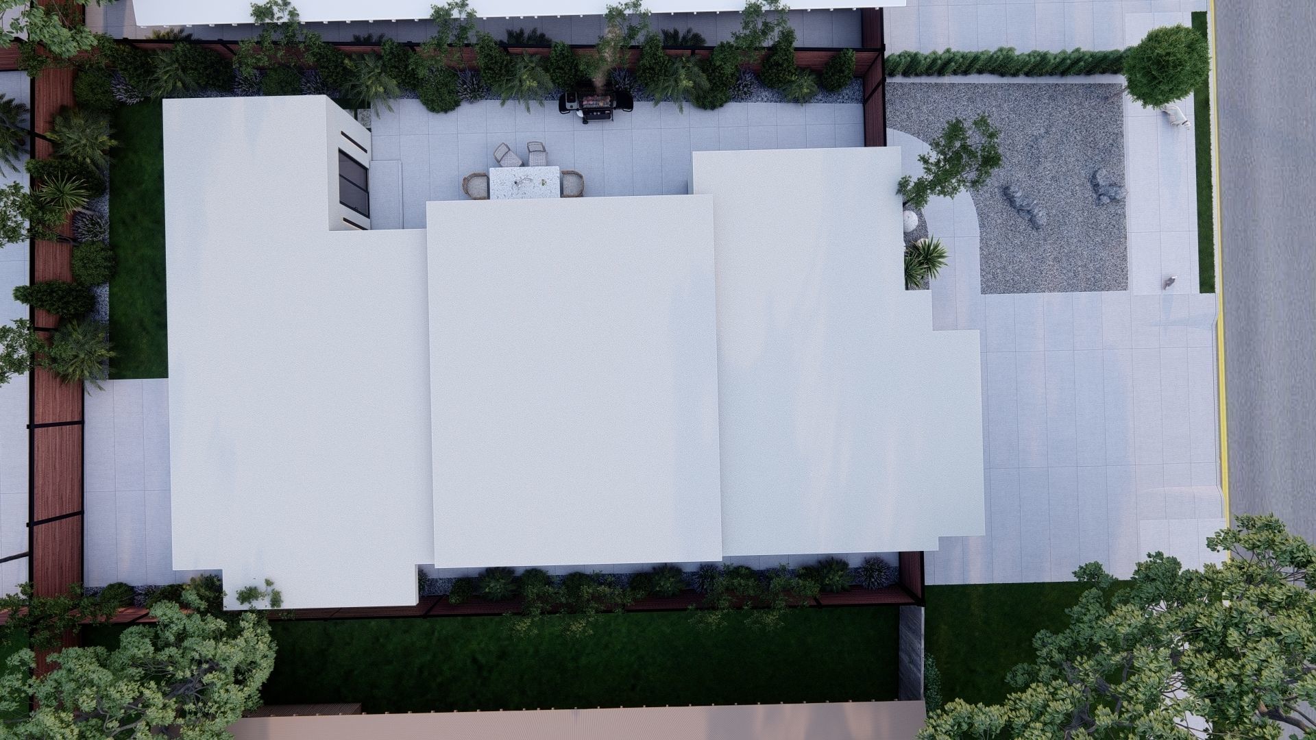 3D Exterior Scene 3D model design garden and landscape 3D model_8