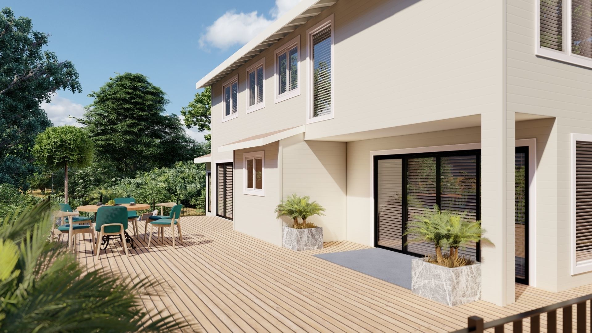 3D Exterior Scene 3D model design garden and landscape  3D model_6