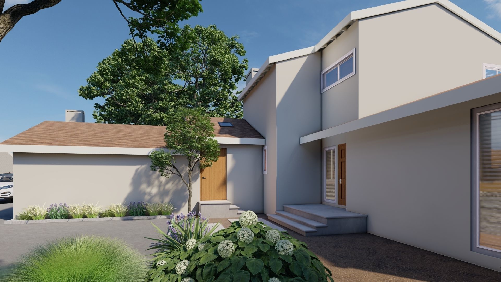 3D Exterior Scene 3D model design garden and landscape  3D model_2