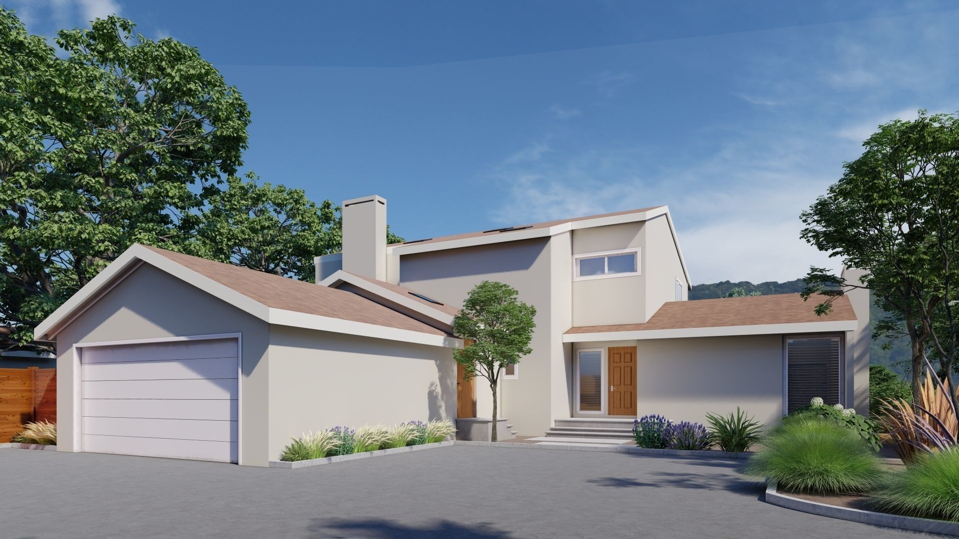 3D Exterior Scene 3D model design garden and landscape  3D model_5