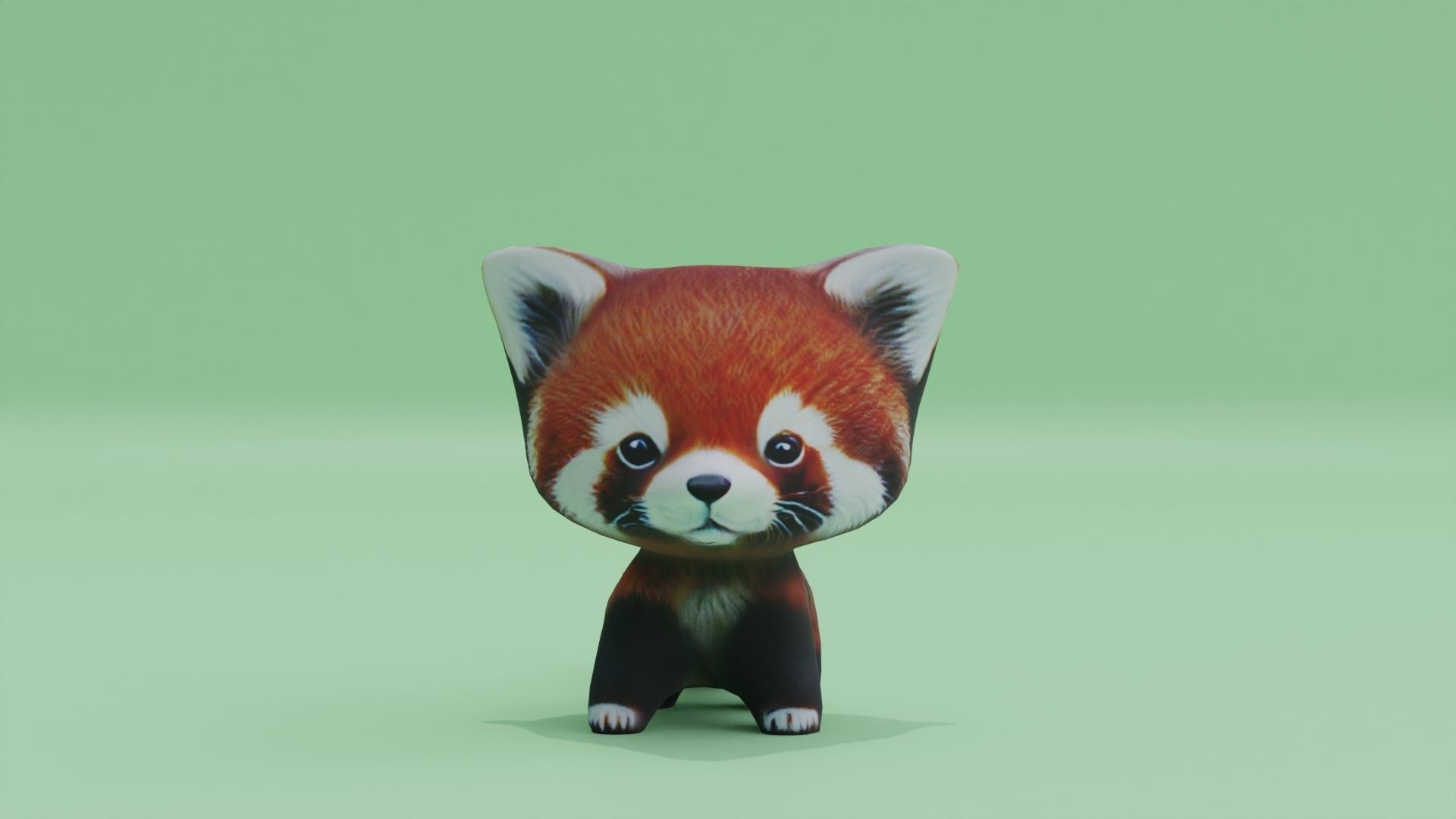 Baby Red Panda Cute Low-poly 3D model_11