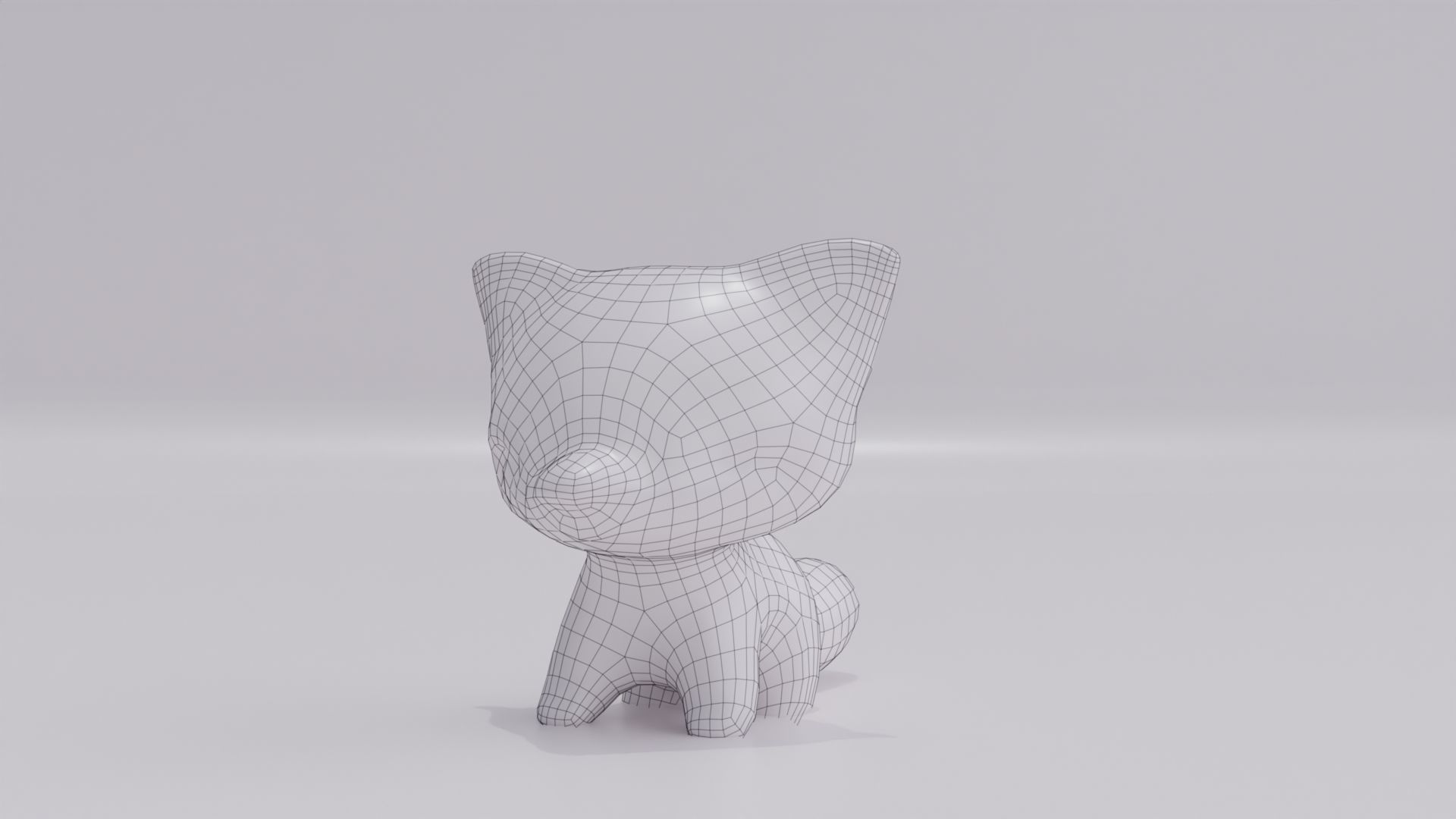 Baby Red Panda Cute Low-poly 3D model_12