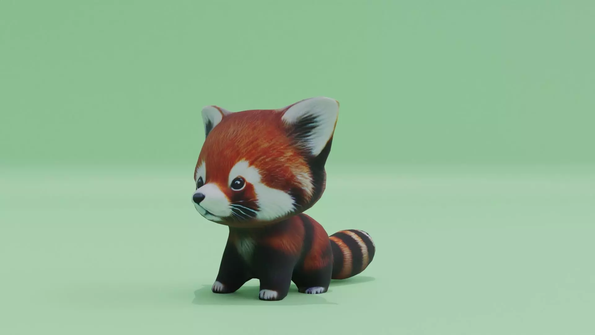 Baby Red Panda Cute Low-poly 3D model_0