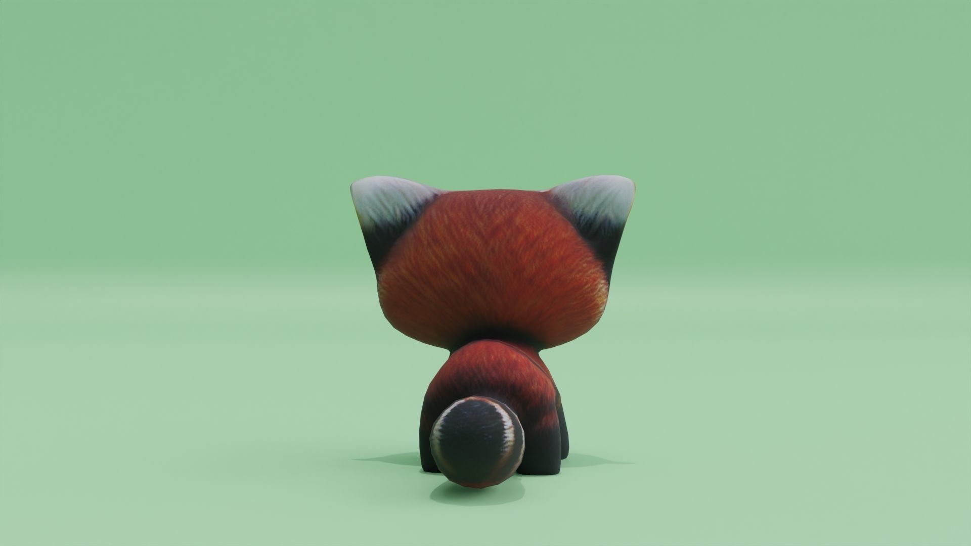 Baby Red Panda Cute Low-poly 3D model_5