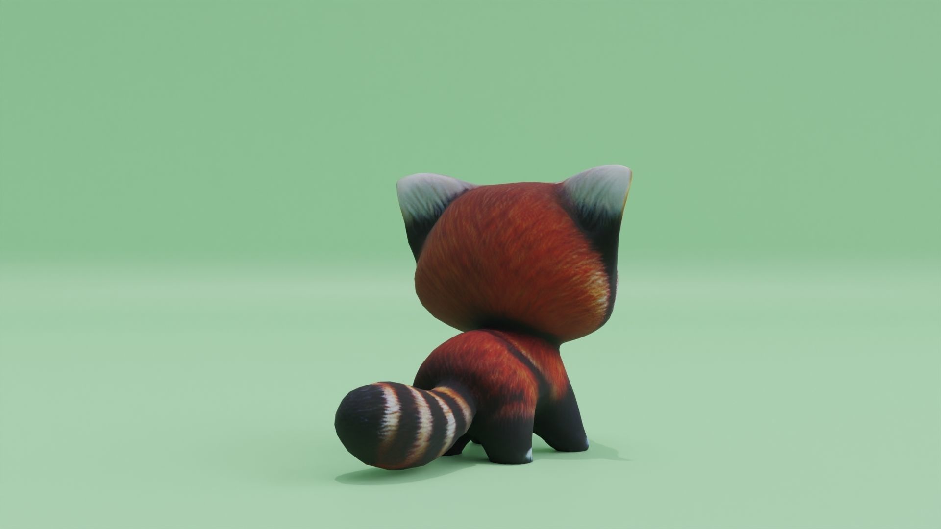 Baby Red Panda Cute Low-poly 3D model_6