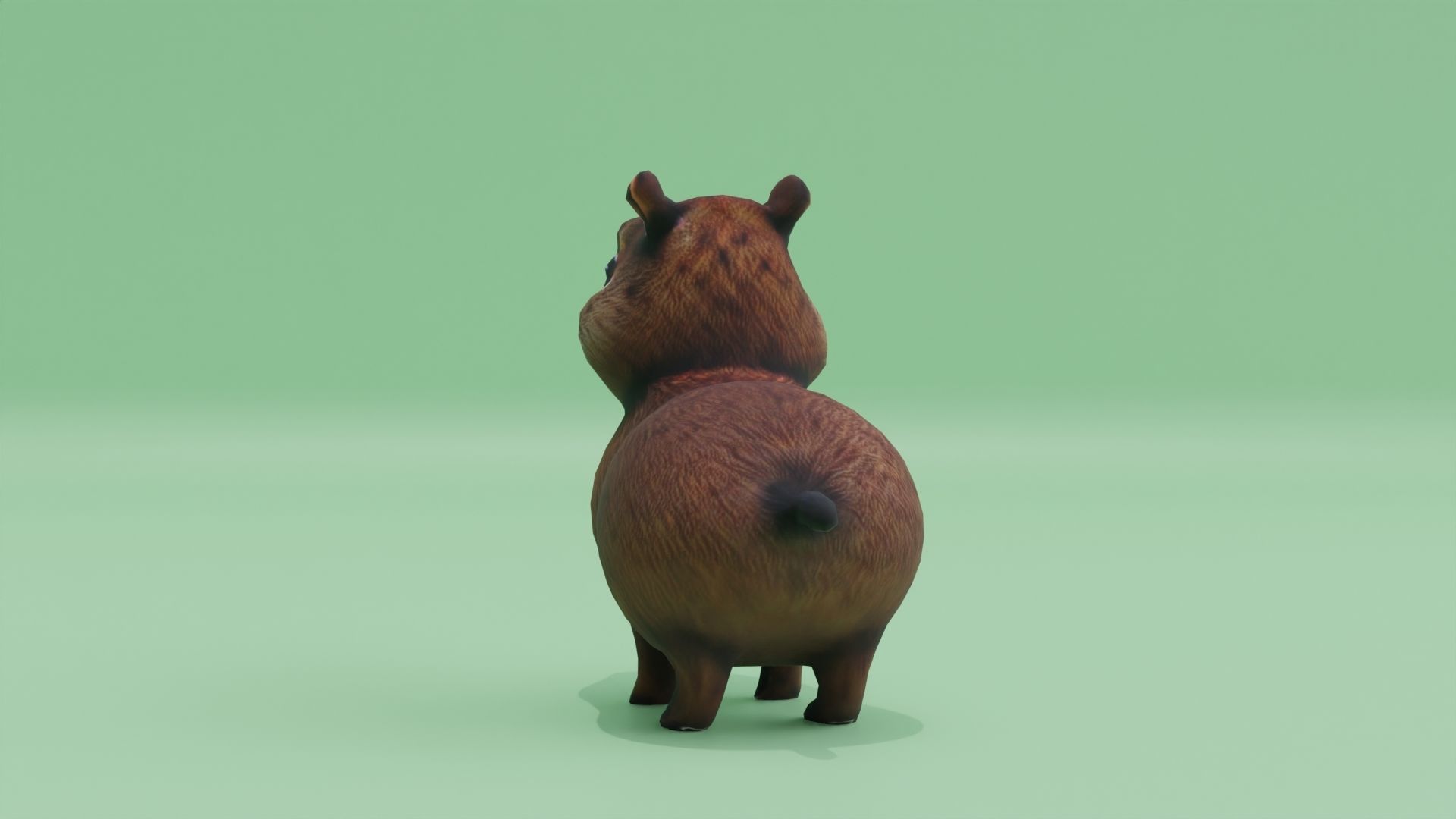 Baby Capybara Cute Low-poly 3D model_5