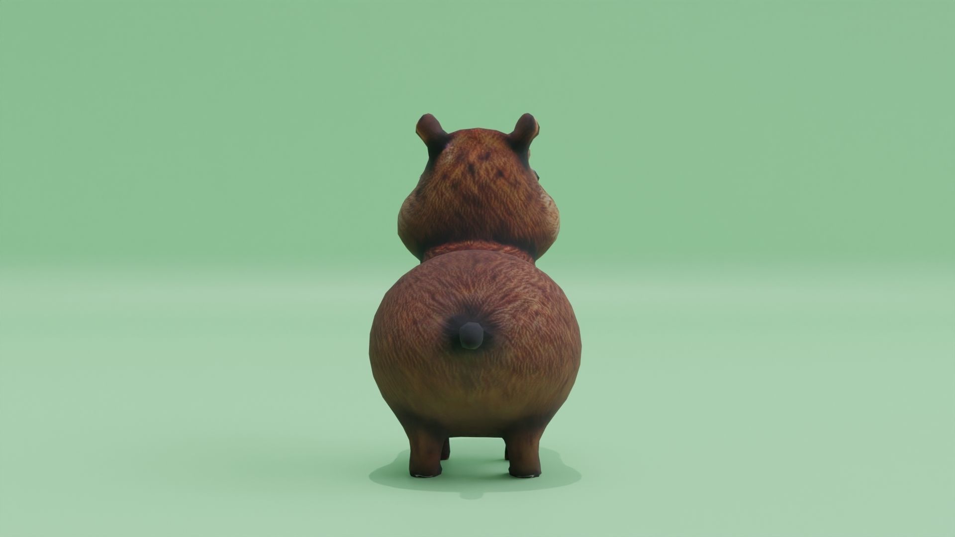 Baby Capybara Cute Low-poly 3D model_6