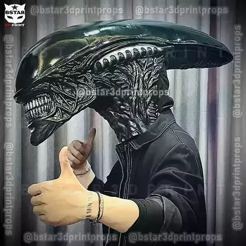Alien Xenomorph Head Decor - Wearable For Cosplay 3D print model