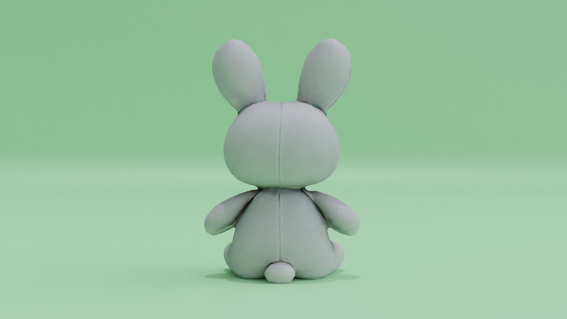 Bunny Plush Toy Rabbit Cute Low-poly 3D model_5