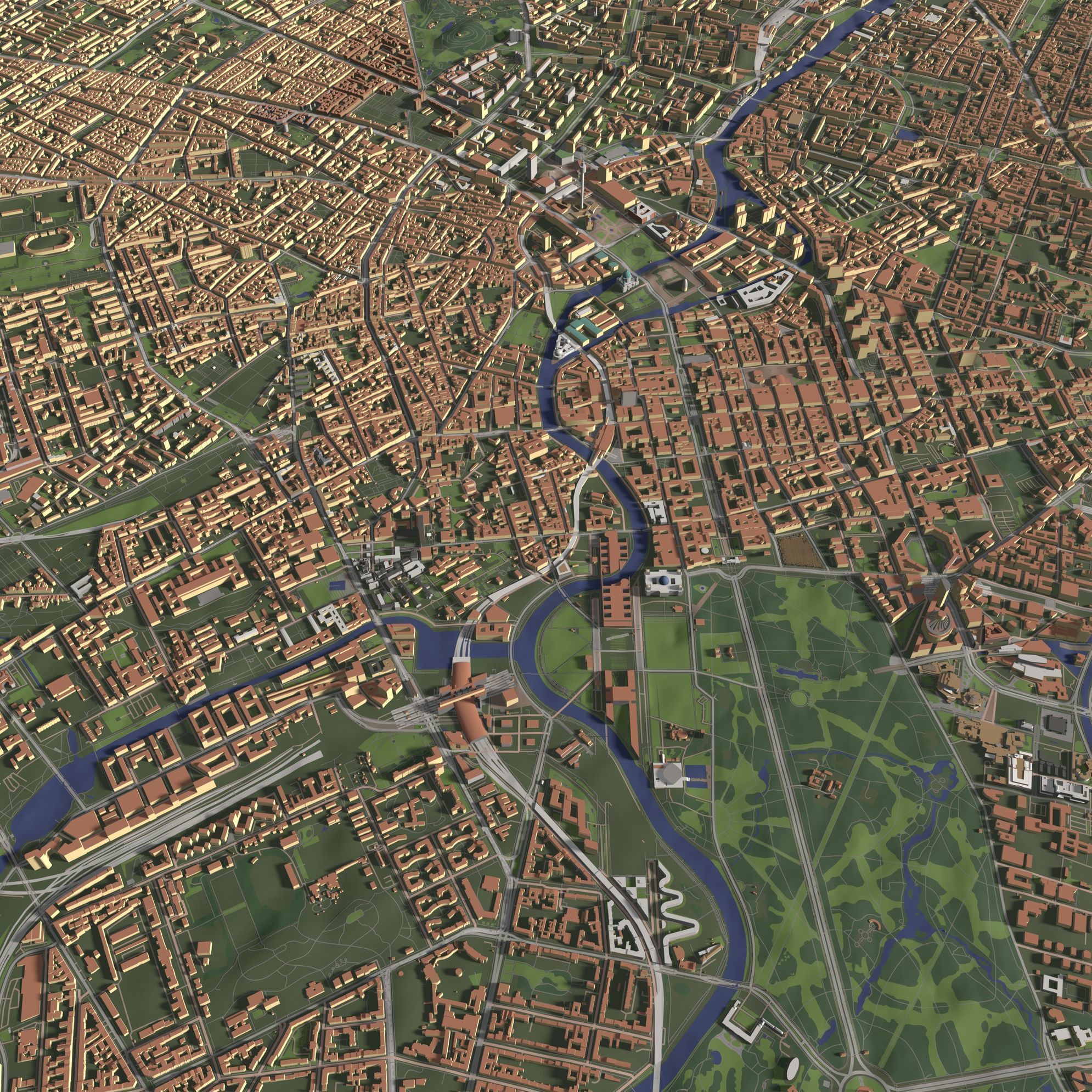 Berlin Germany - city and urban 3D model_5