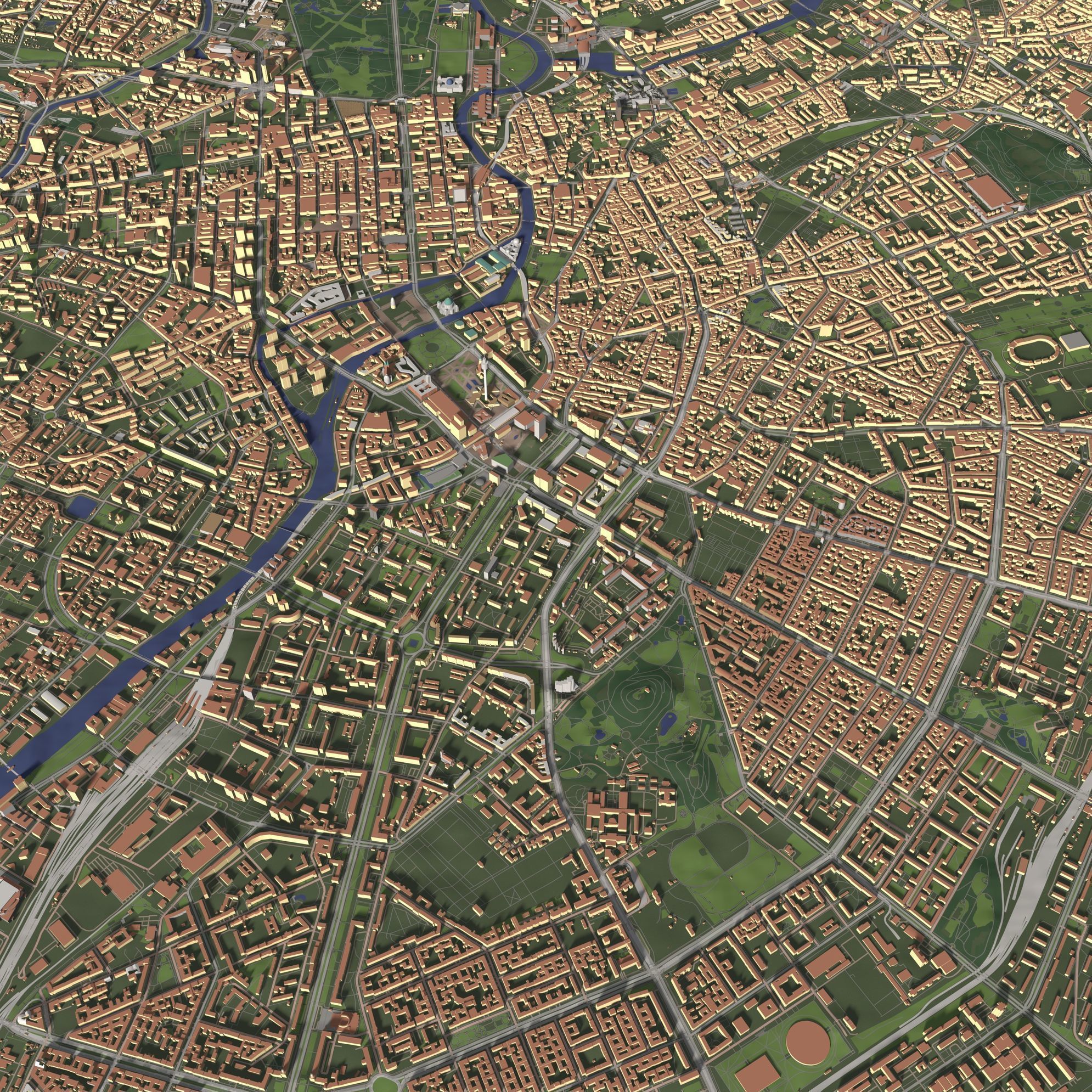 Berlin Germany - city and urban 3D model_3