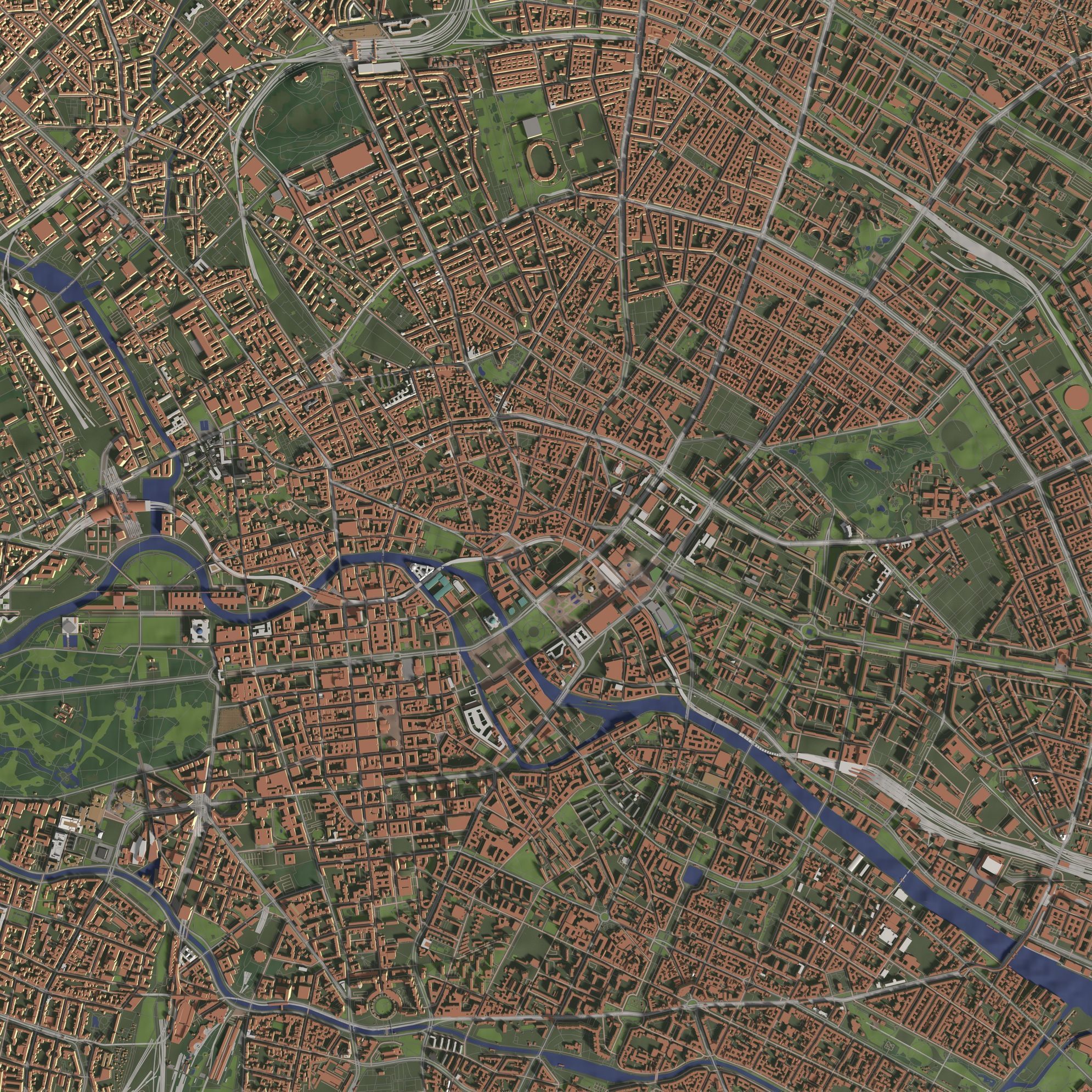 Berlin Germany - city and urban 3D model_1