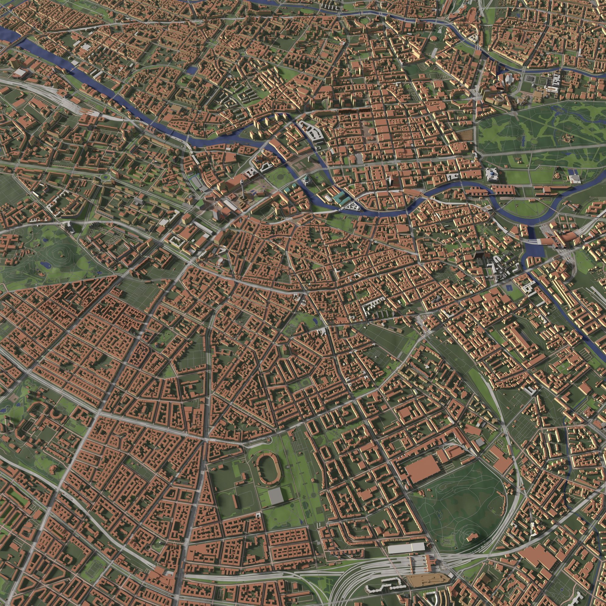 Berlin Germany - city and urban 3D model_4