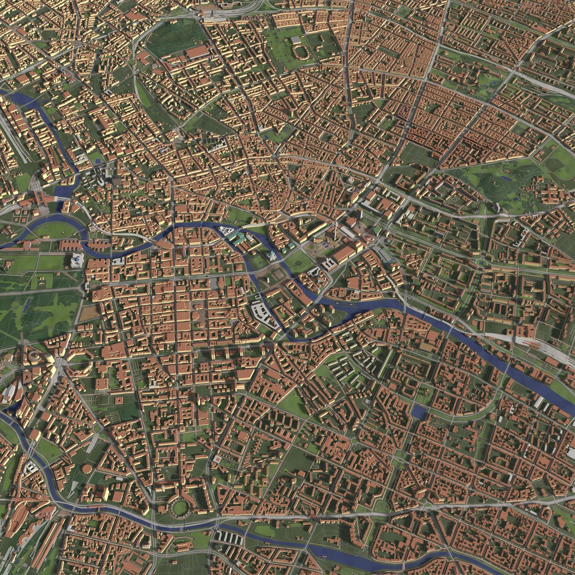 Berlin Germany - city and urban 3D model_2