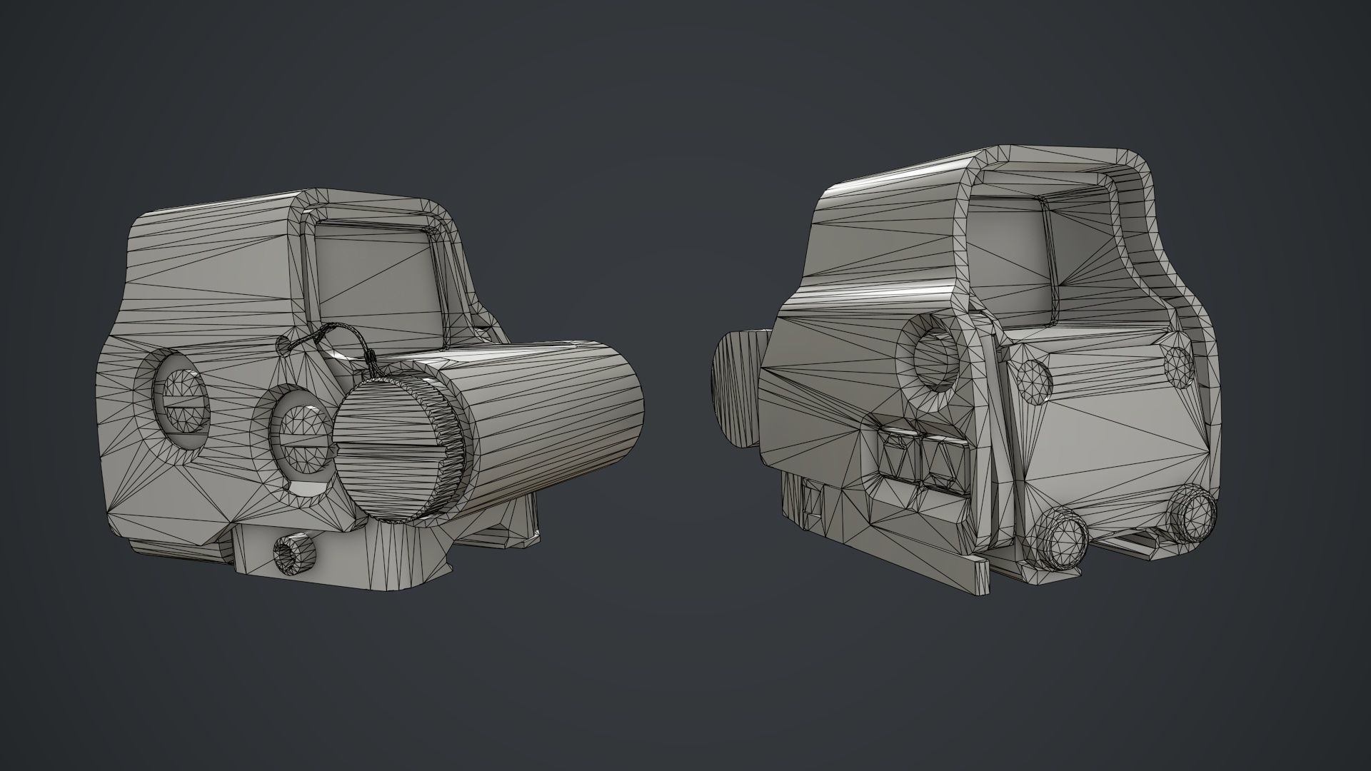 EOTech Holographic Weapon Sight Low-poly 3D model_5