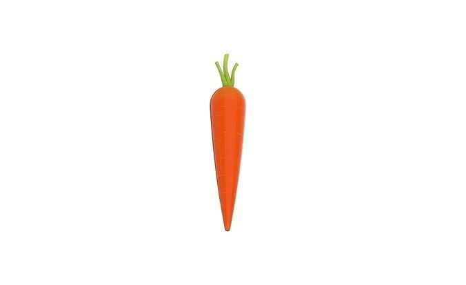 Prop40 Carrot Low-poly 3D model 2