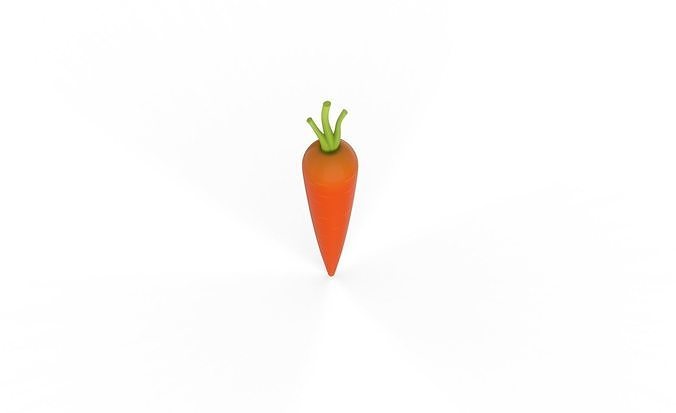 Prop40 Carrot Low-poly 3D model 3