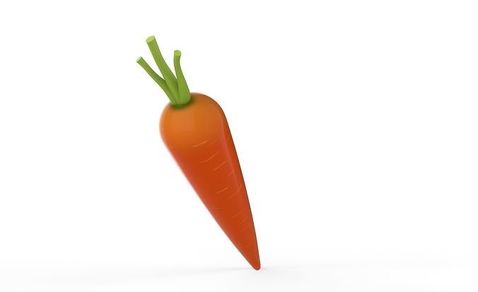 Prop40 Carrot Low-poly 3D model 6