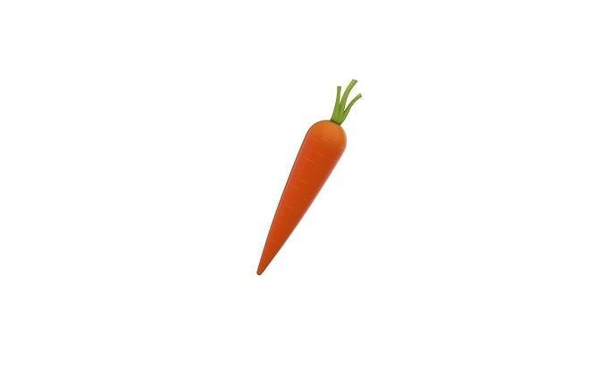 Prop40 Carrot Low-poly 3D model 4