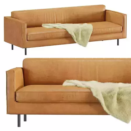 Adrian Beige Leather Sofa