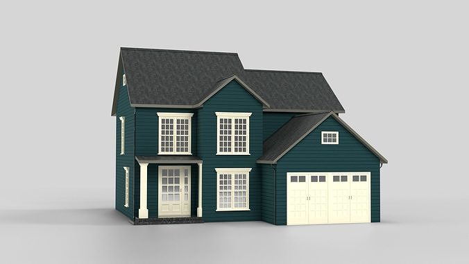 British House Design 09T3 Low-poly 3D model