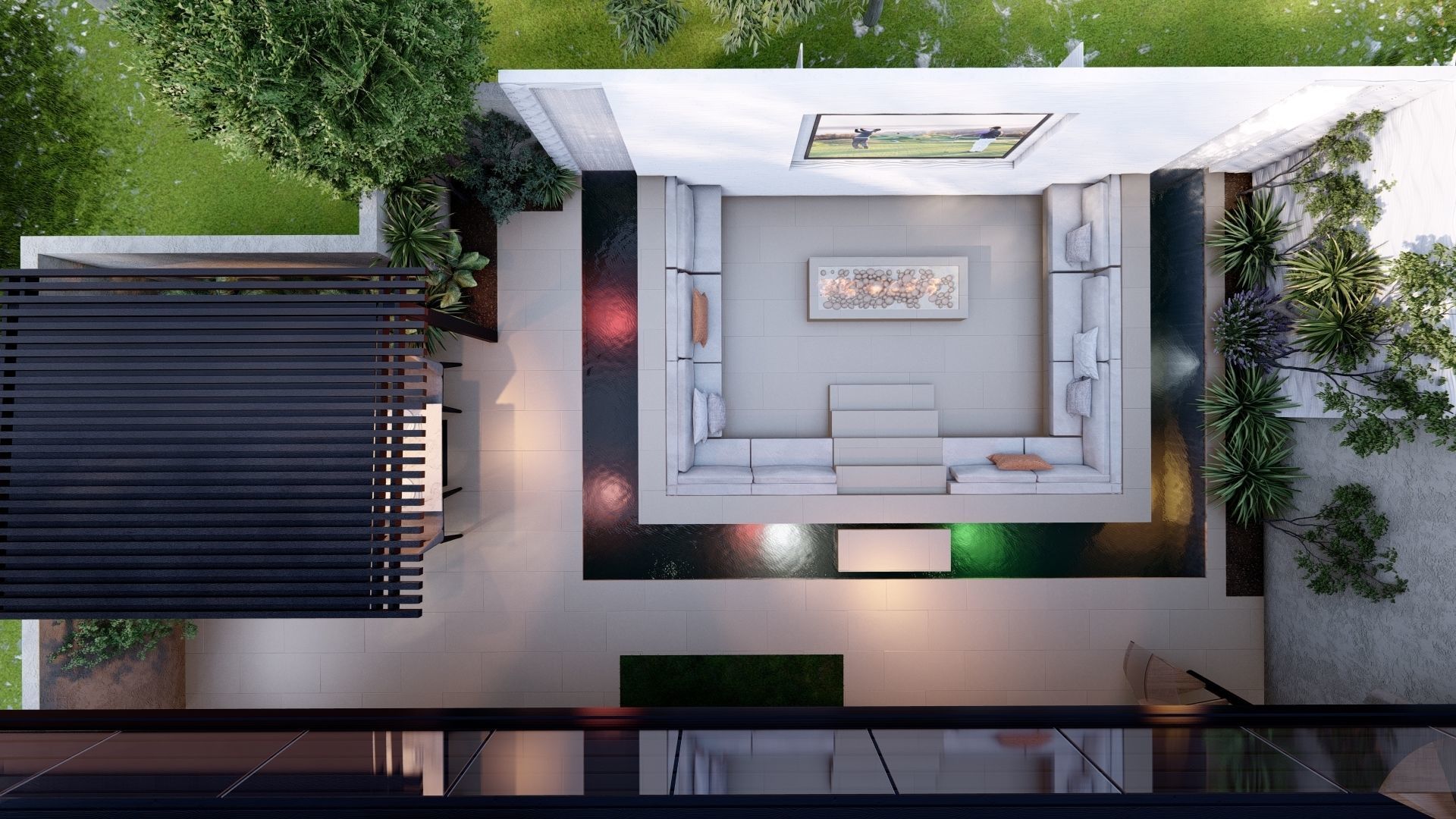 3D Exterior Scene 3D model design garden and landscape 3D model_5