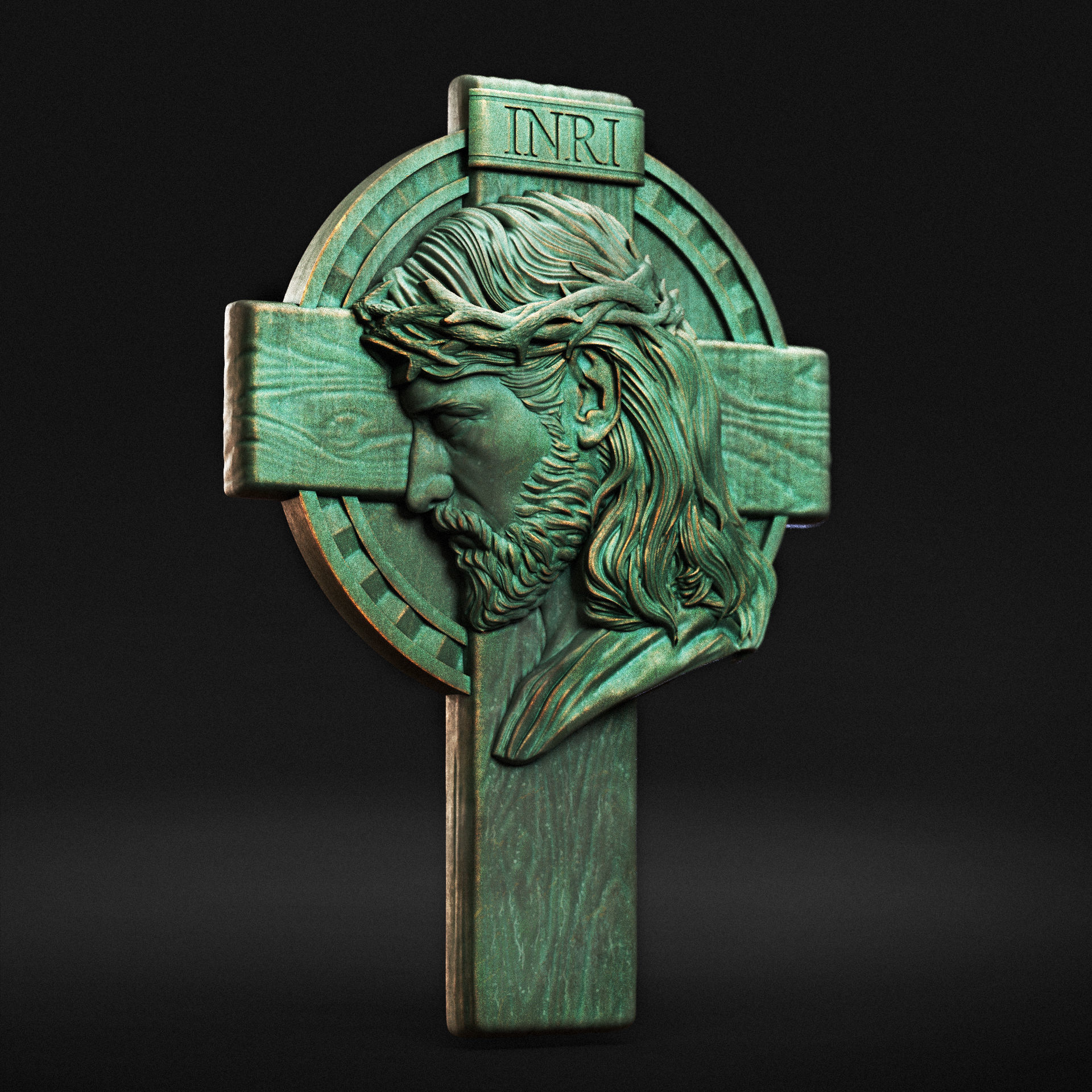 Cross 11 with Jesus 3D print model_1