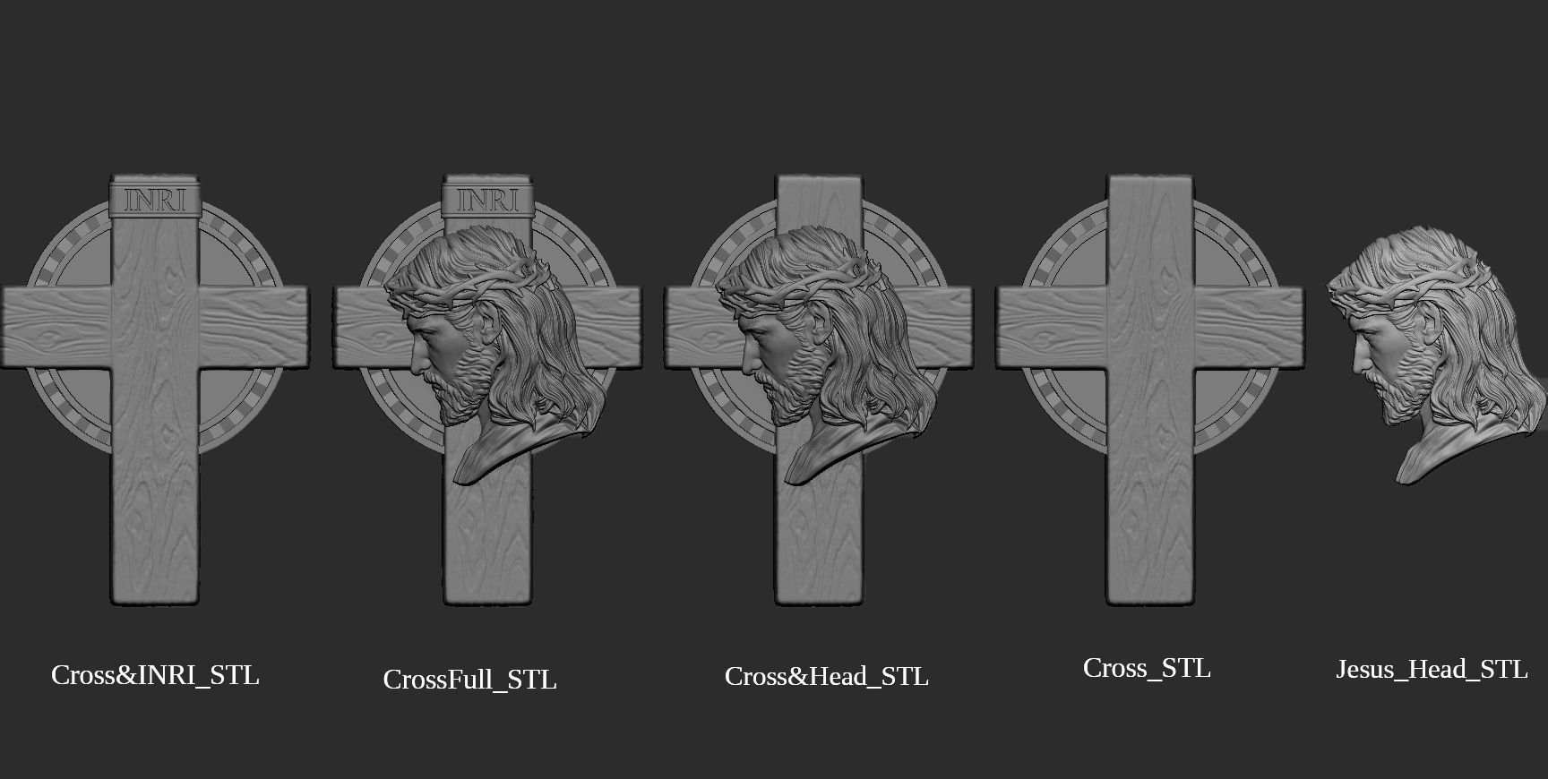 Cross 11 with Jesus 3D print model_3