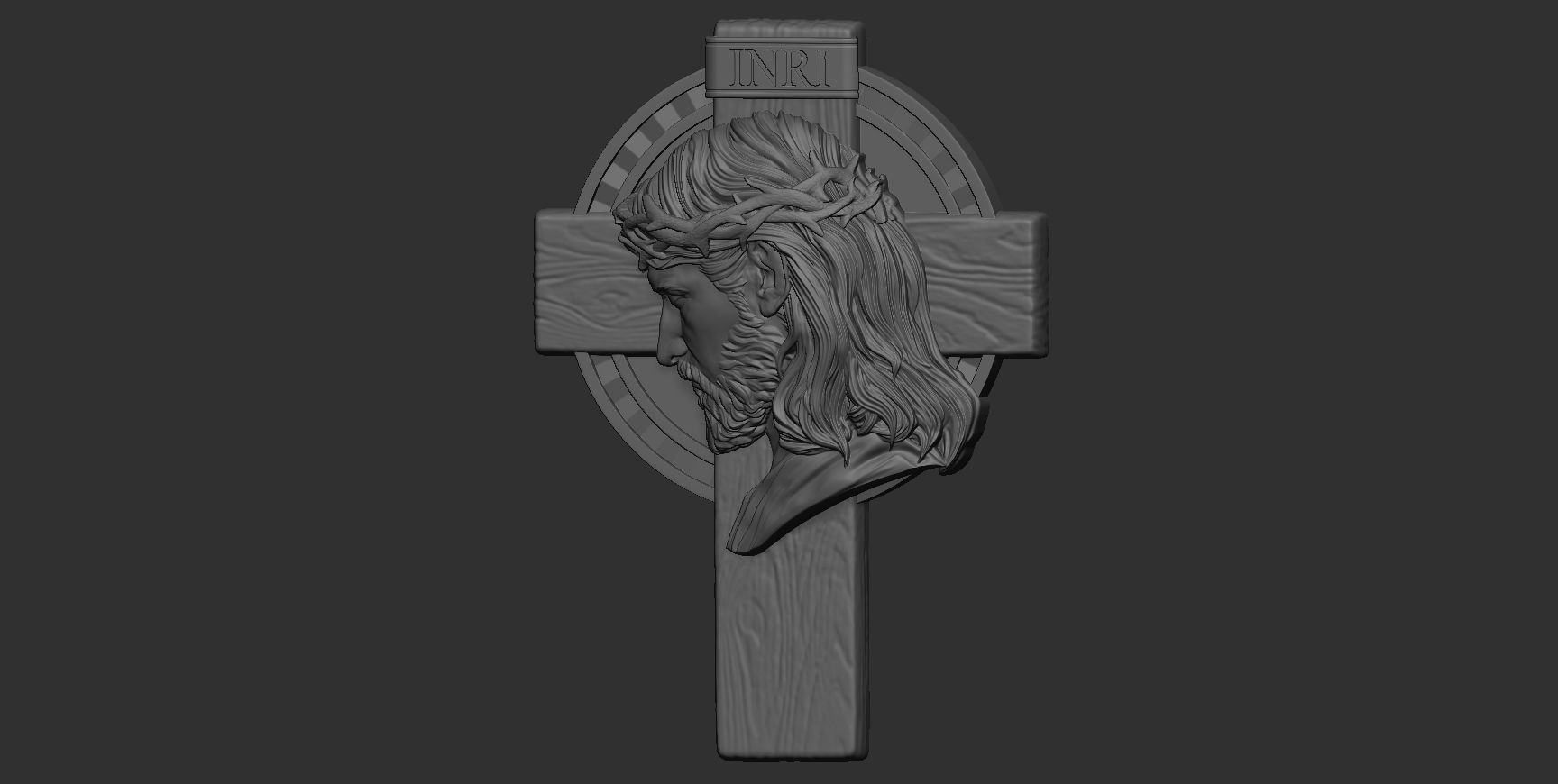 Cross 11 with Jesus 3D print model_4