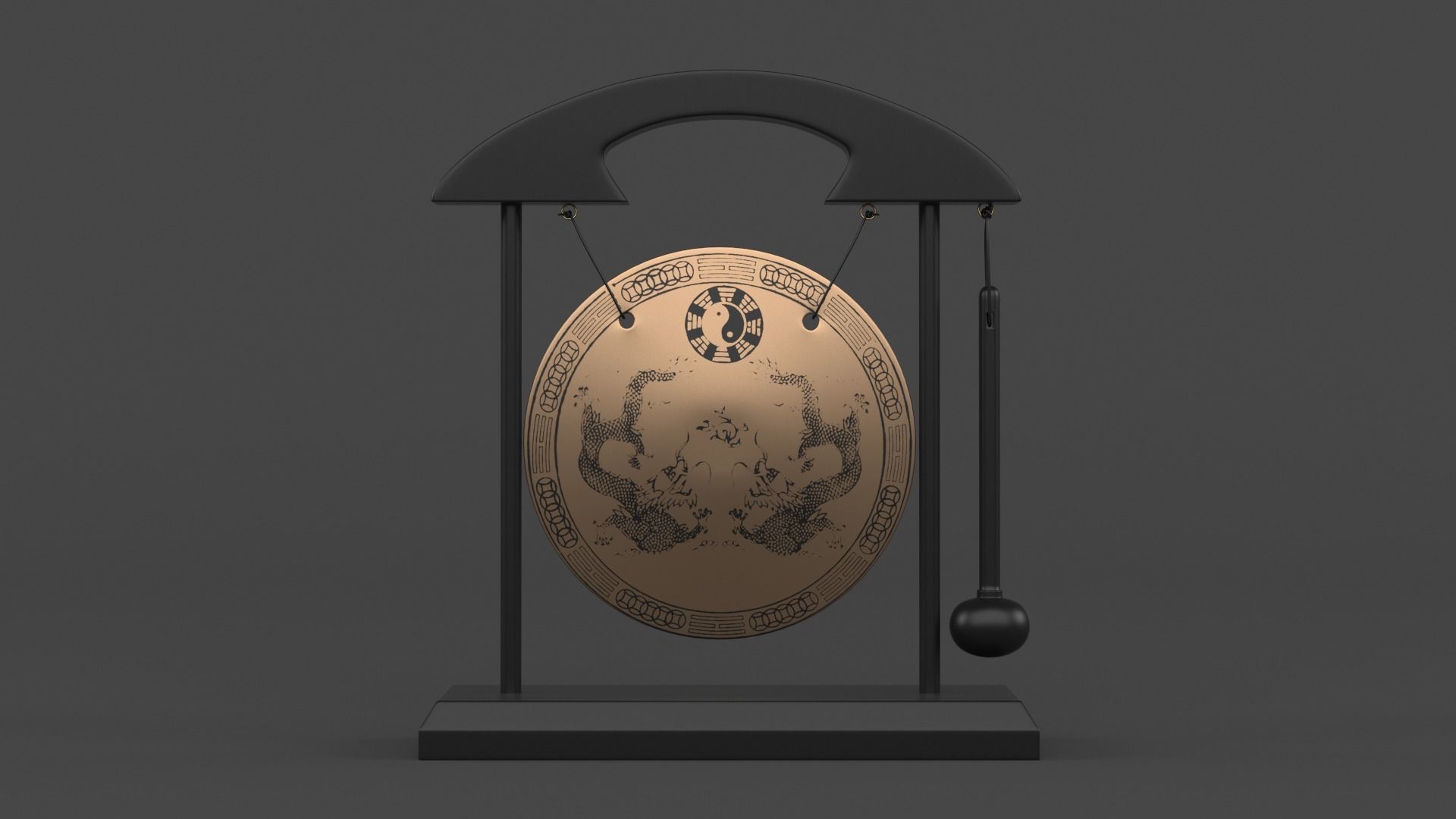Table Gong 3D model_1