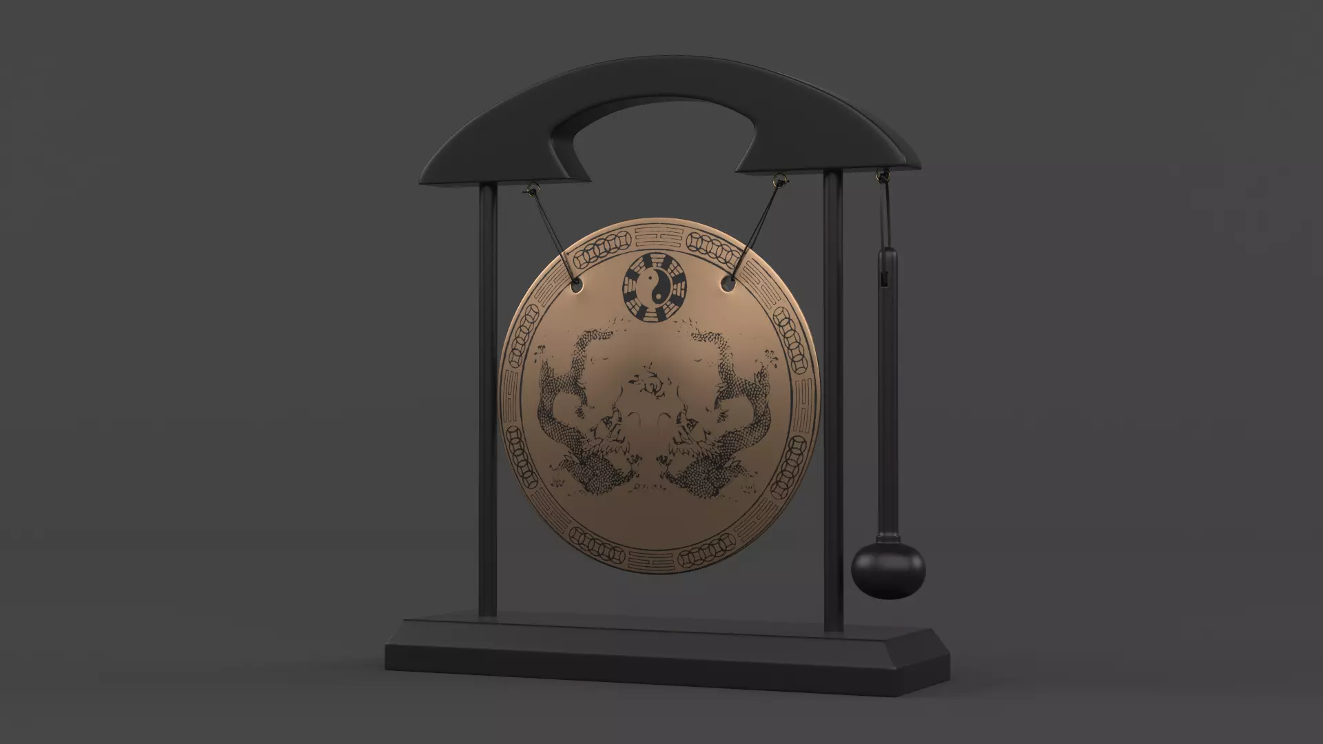 Table Gong 3D model_0