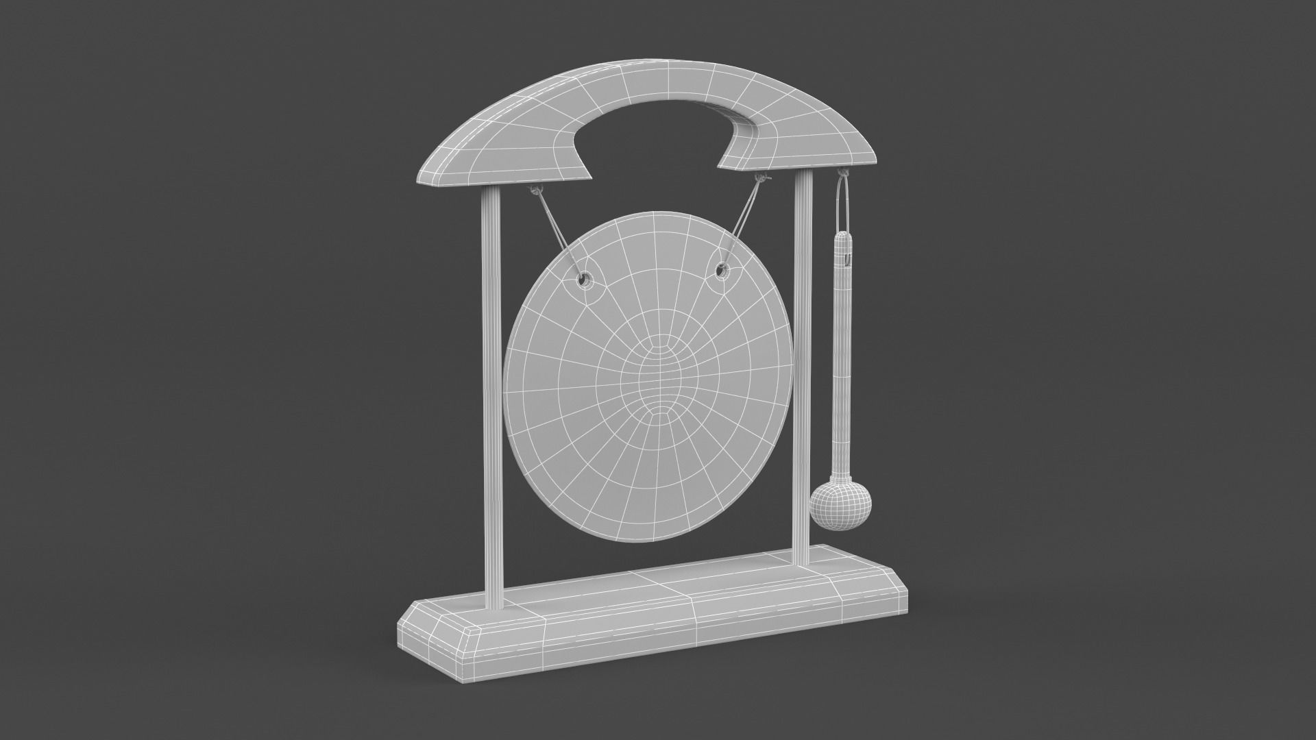Table Gong 3D model_7