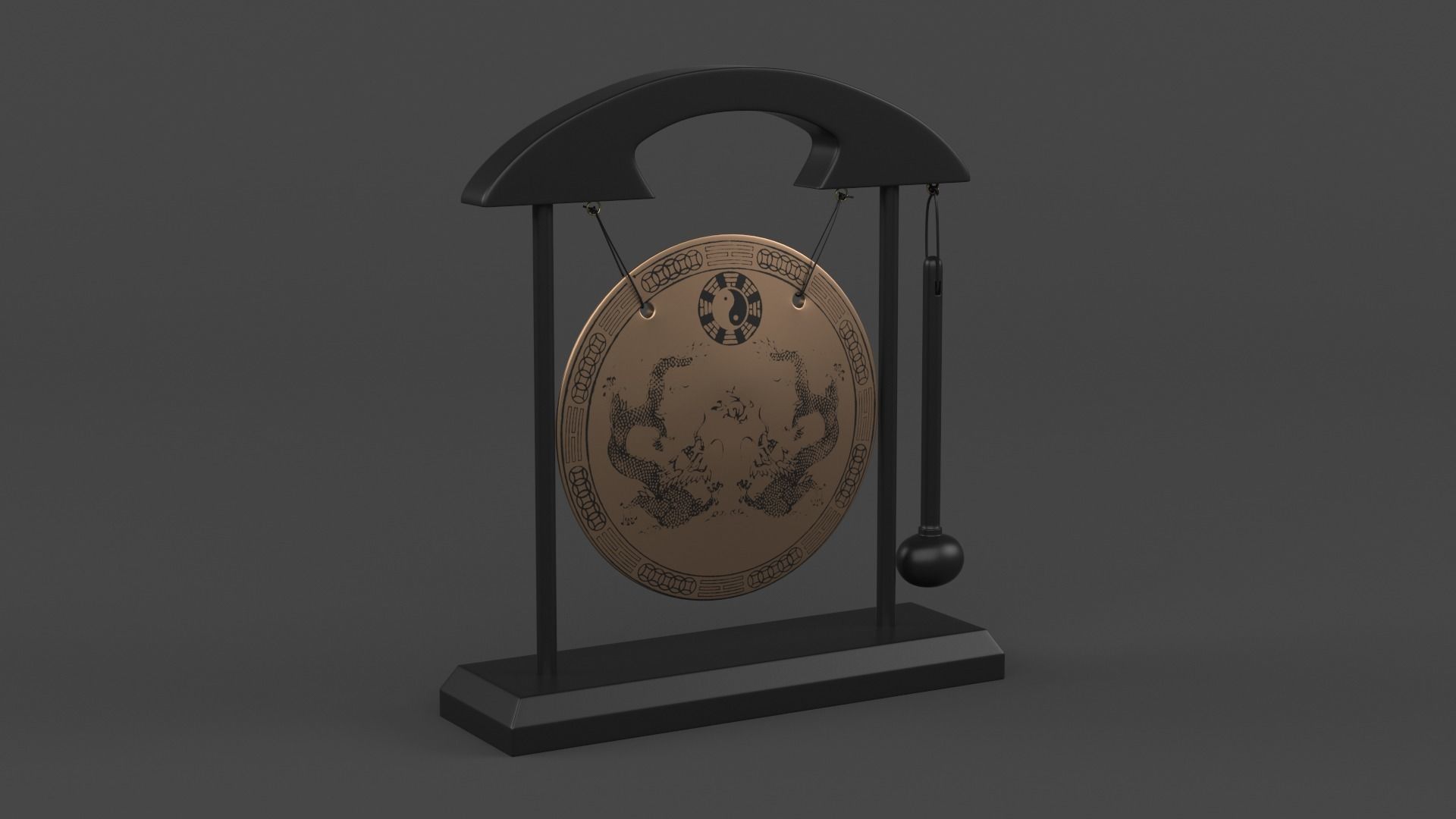 Table Gong 3D model_2
