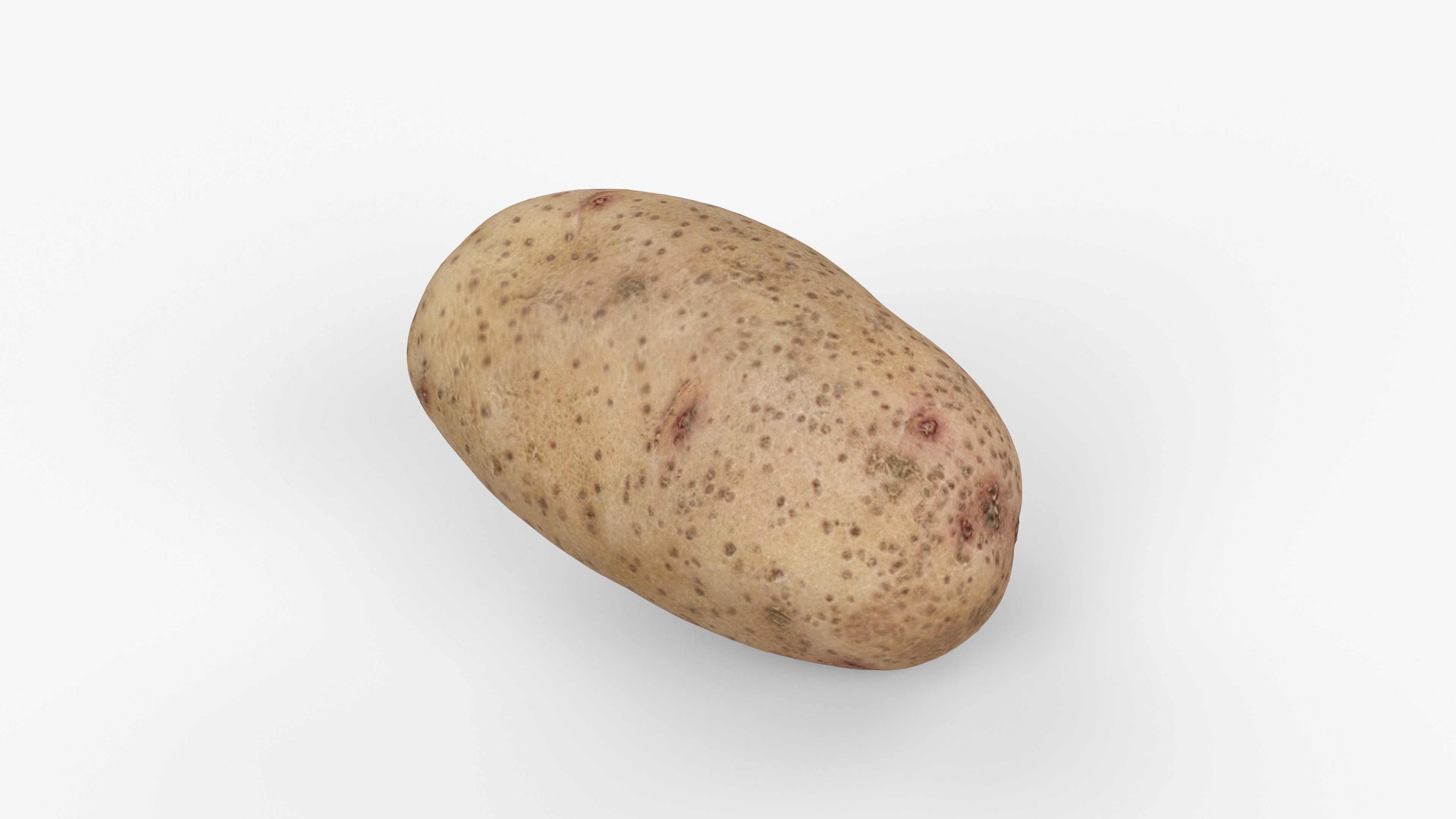 Photorealistic 3D scan of potato Low-poly 3D model_5