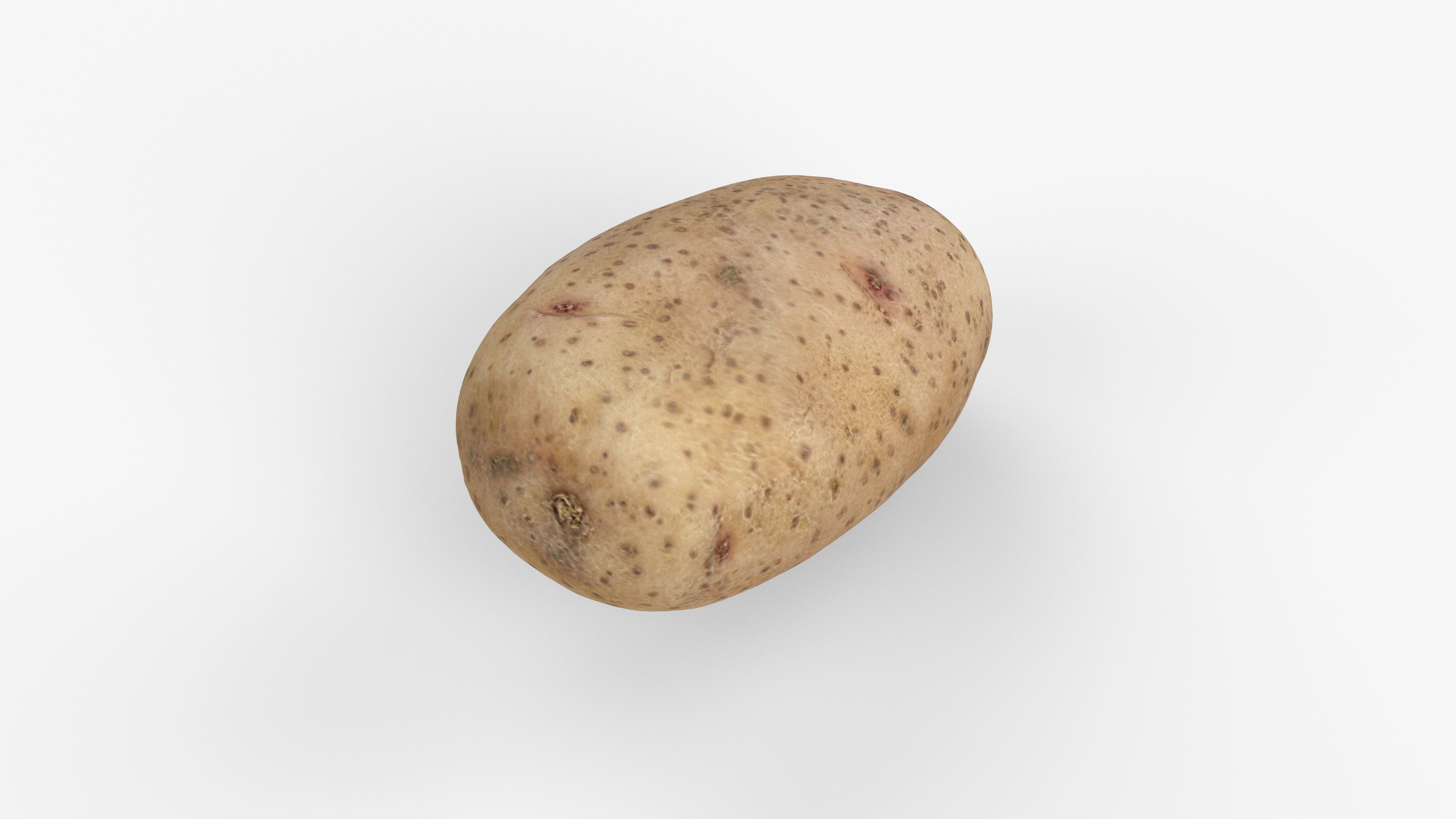 Photorealistic 3D scan of potato Low-poly 3D model_7