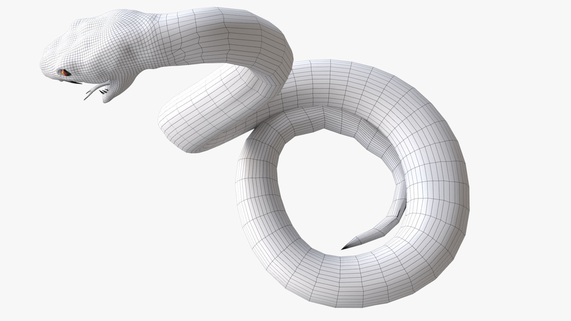 Snake rigged 3D model_3