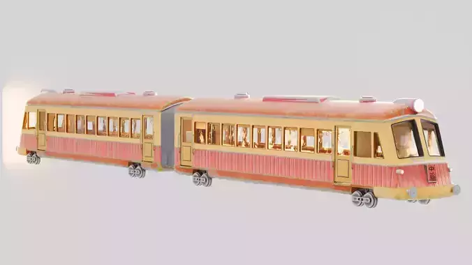 Spirited Away Train Low-poly 3D model