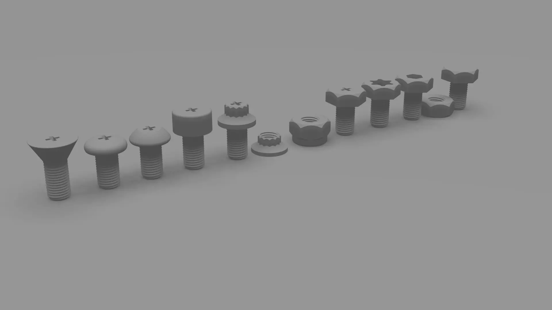 nuts and bolts Free 3D model