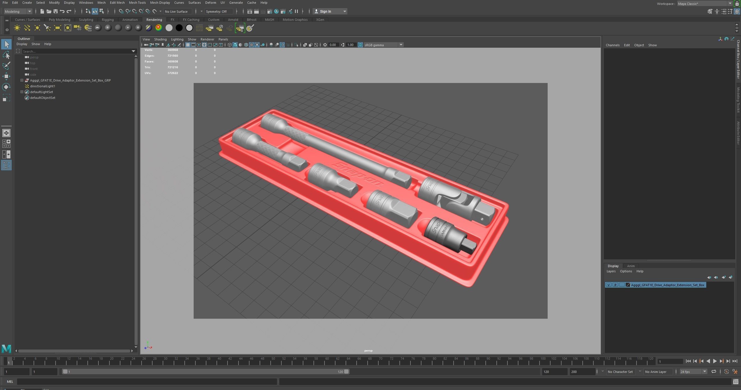 SO Agggl GFAT1E Drive Adaptor Extension Box Low-poly 3D model_29