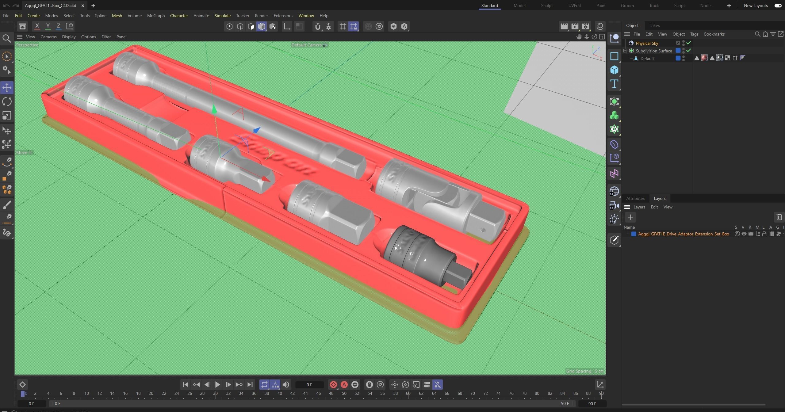 SO Agggl GFAT1E Drive Adaptor Extension Box Low-poly 3D model_31