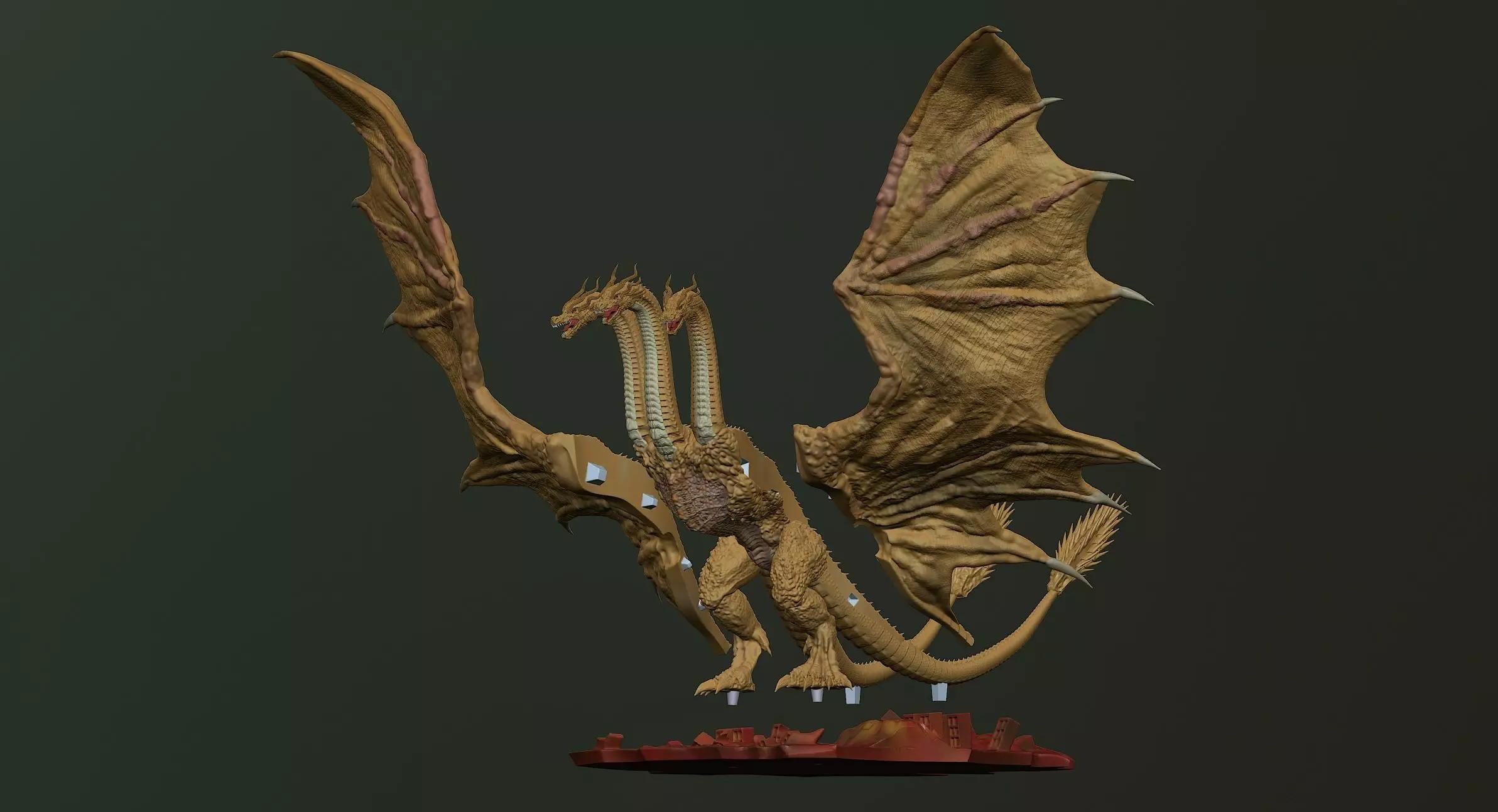 Fan art of King Ghidorah 3D print model_0