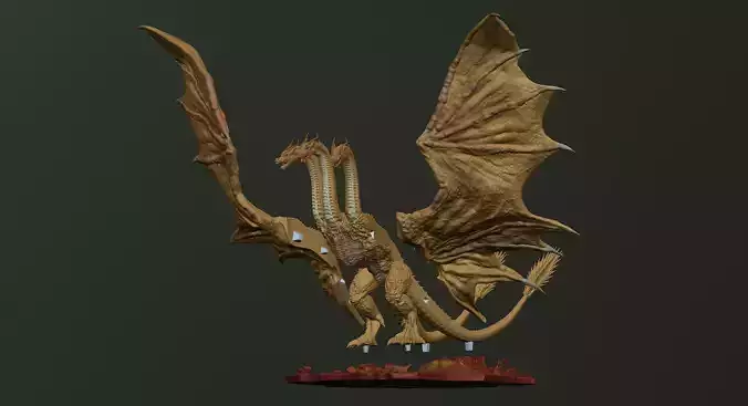 Fan art of King Ghidorah  3D print model