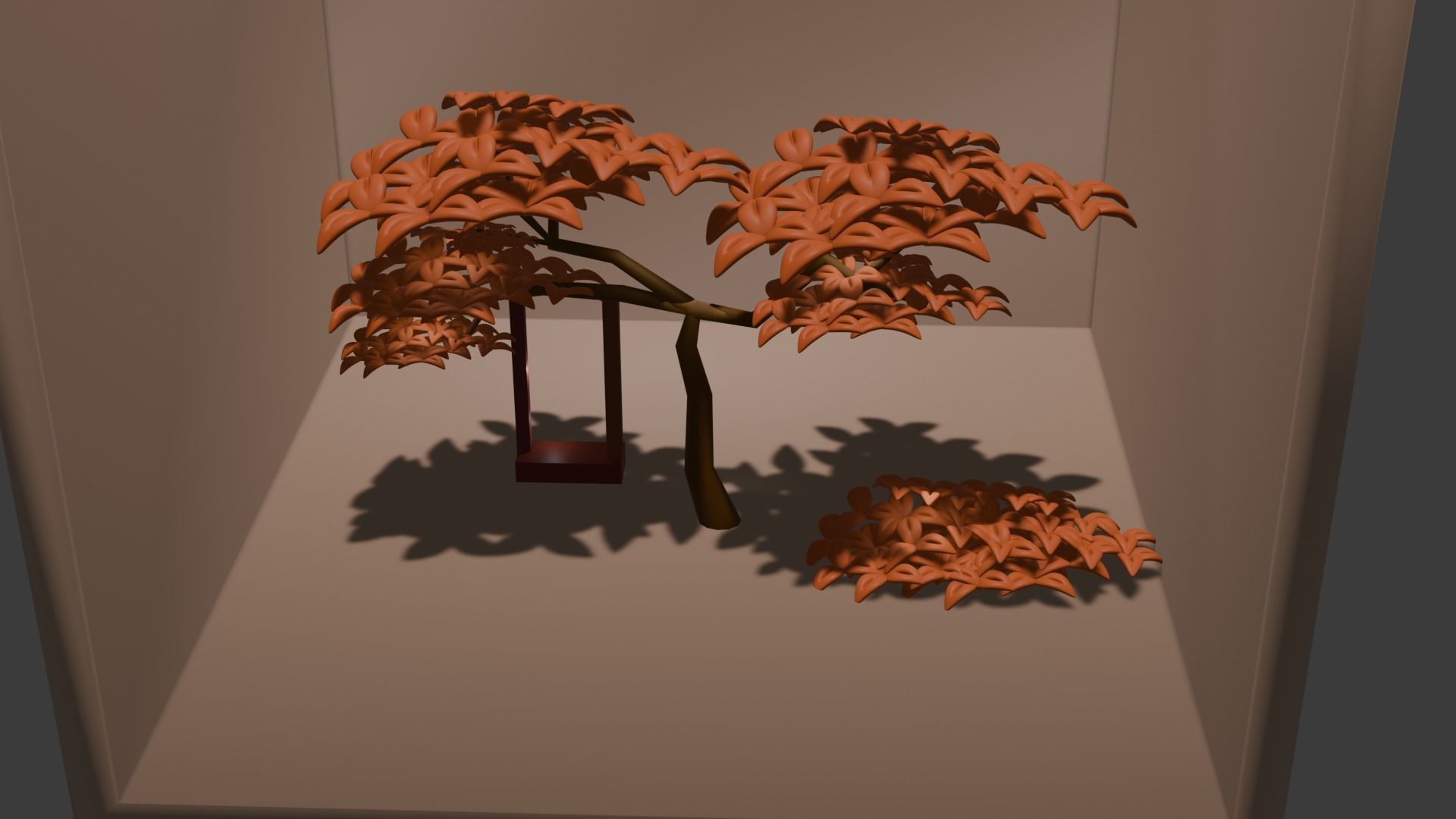 tree with swing 3D model_3