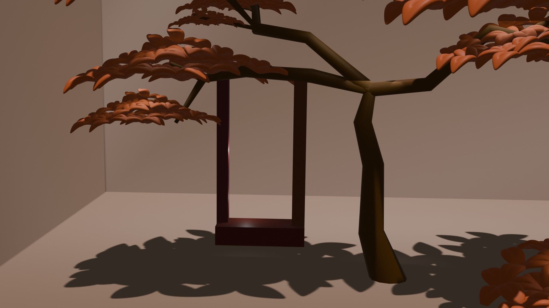 tree with swing 3D model_4