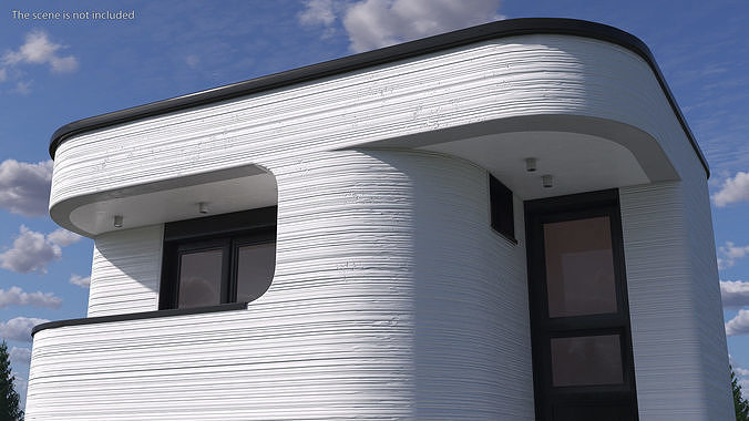 3D Printed House Exterior 3D model 7