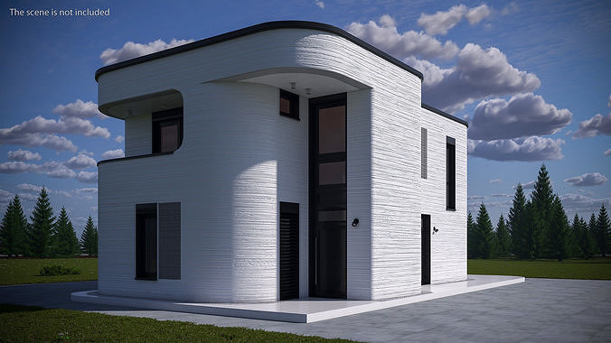 3D Printed House Exterior 3D model 3
