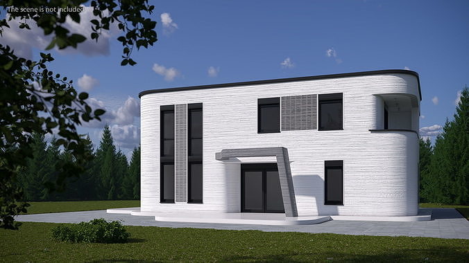 3D Printed House Exterior 3D model 2